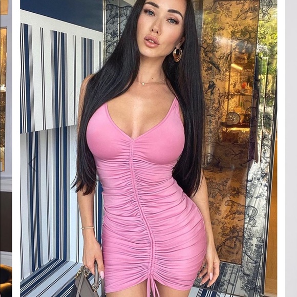 NWT Fashion Nova Shanghai Ruched Dress - Picture 4 of 4